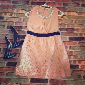 Blush or Light Pink/peach Eyelet Skirt
